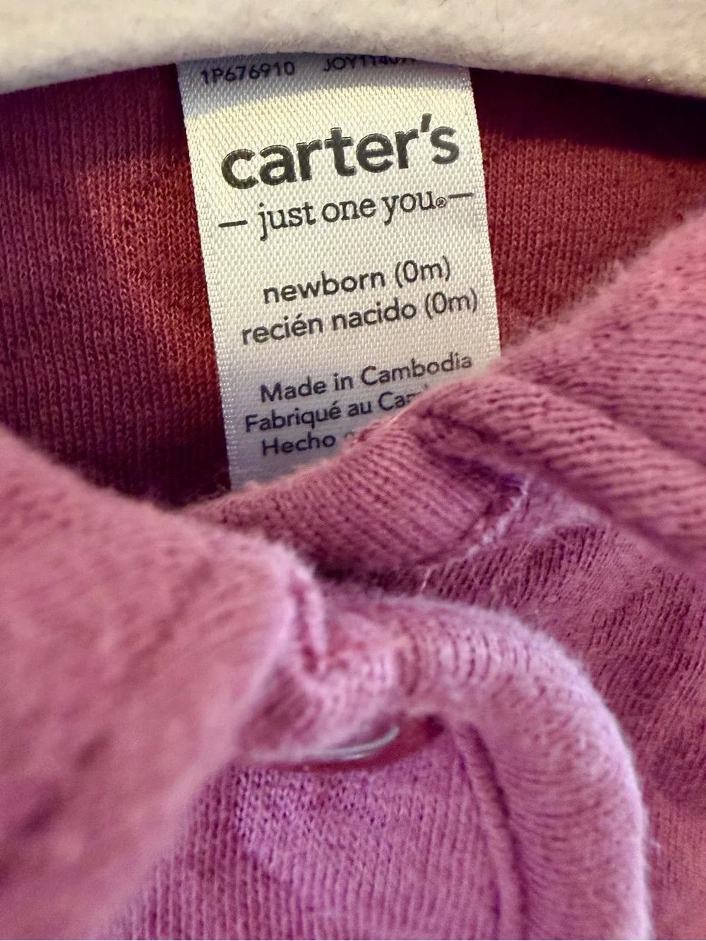 Carter's Quilted Button-Front Puffer Jacket - Plum Rose